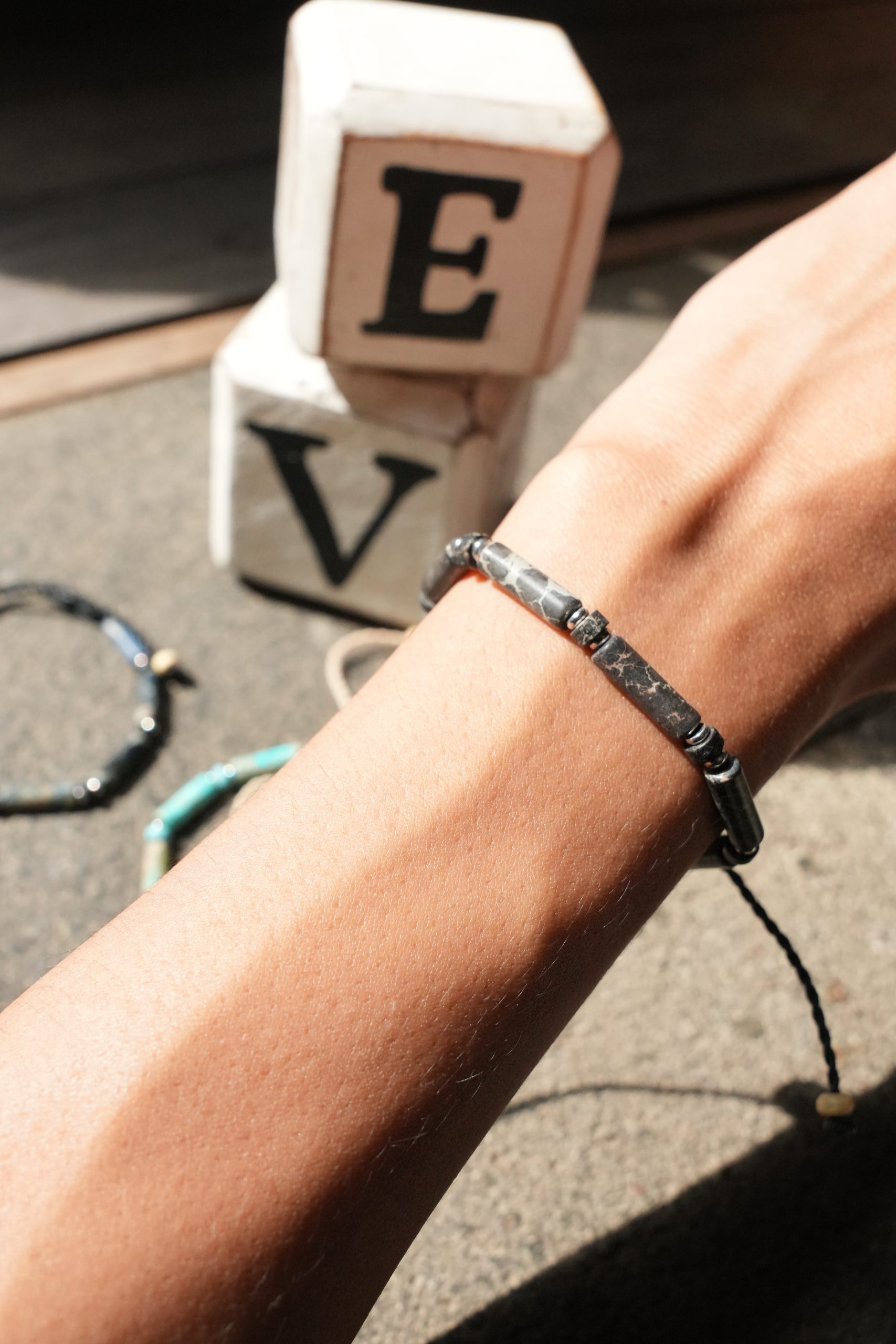 Cylinder Stones Bracelets
