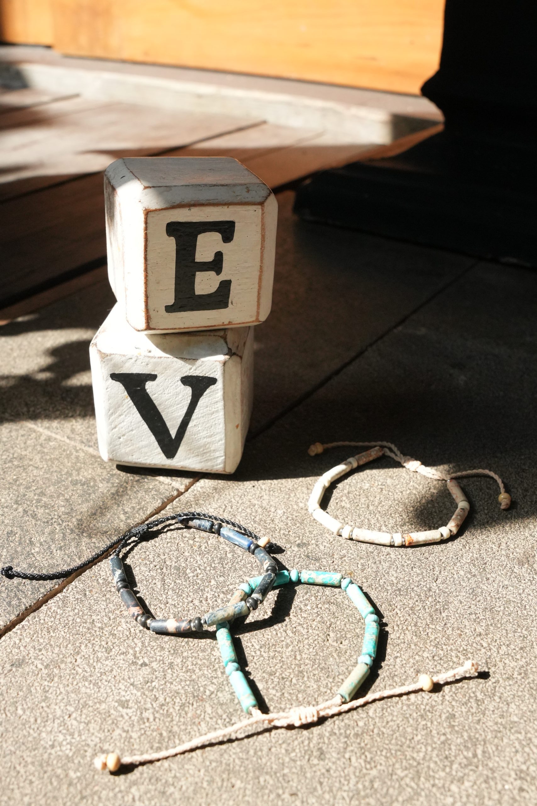 Cylinder Stones Bracelets