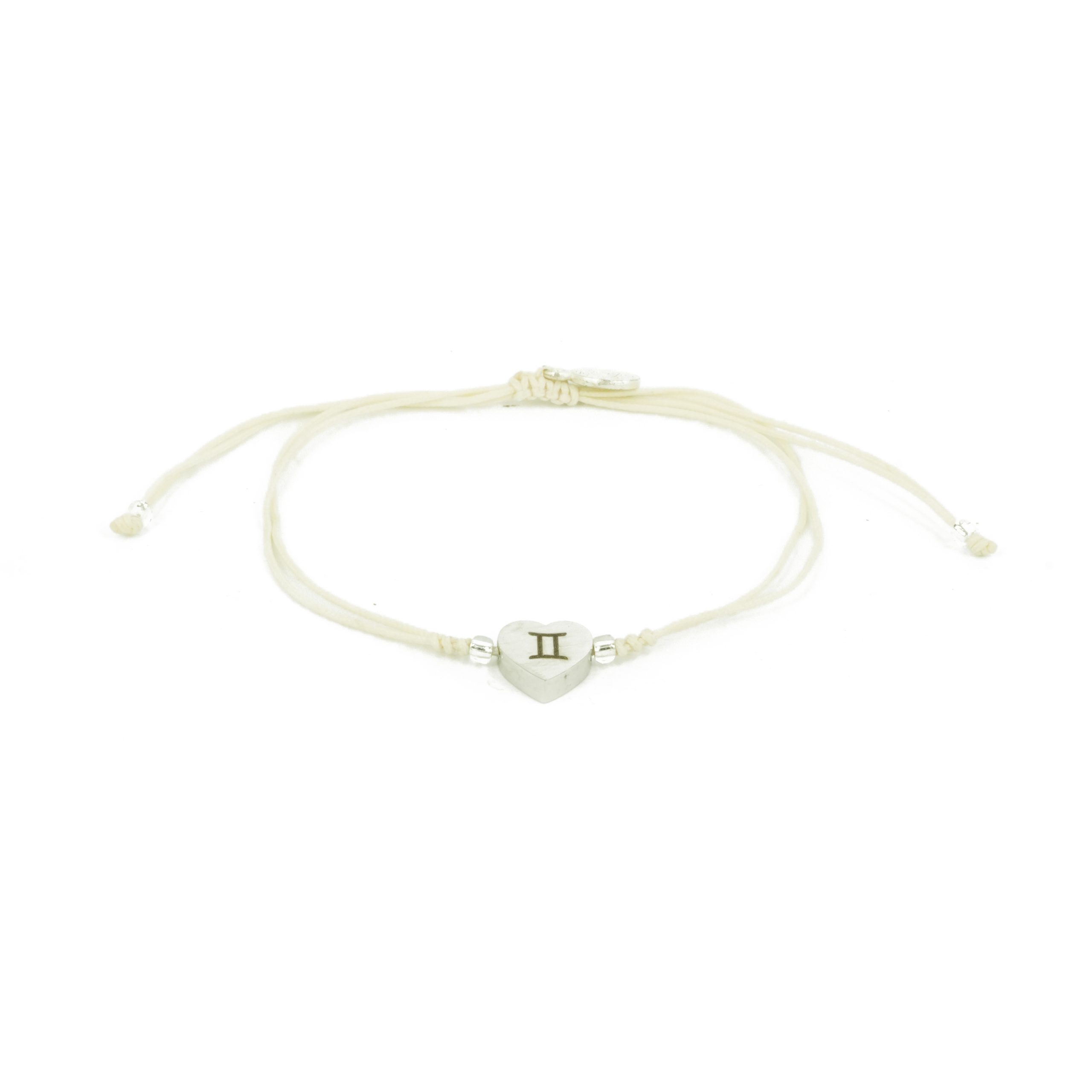 Za Bracelet | Gelang Tali Zodiac Love Pendant Silver