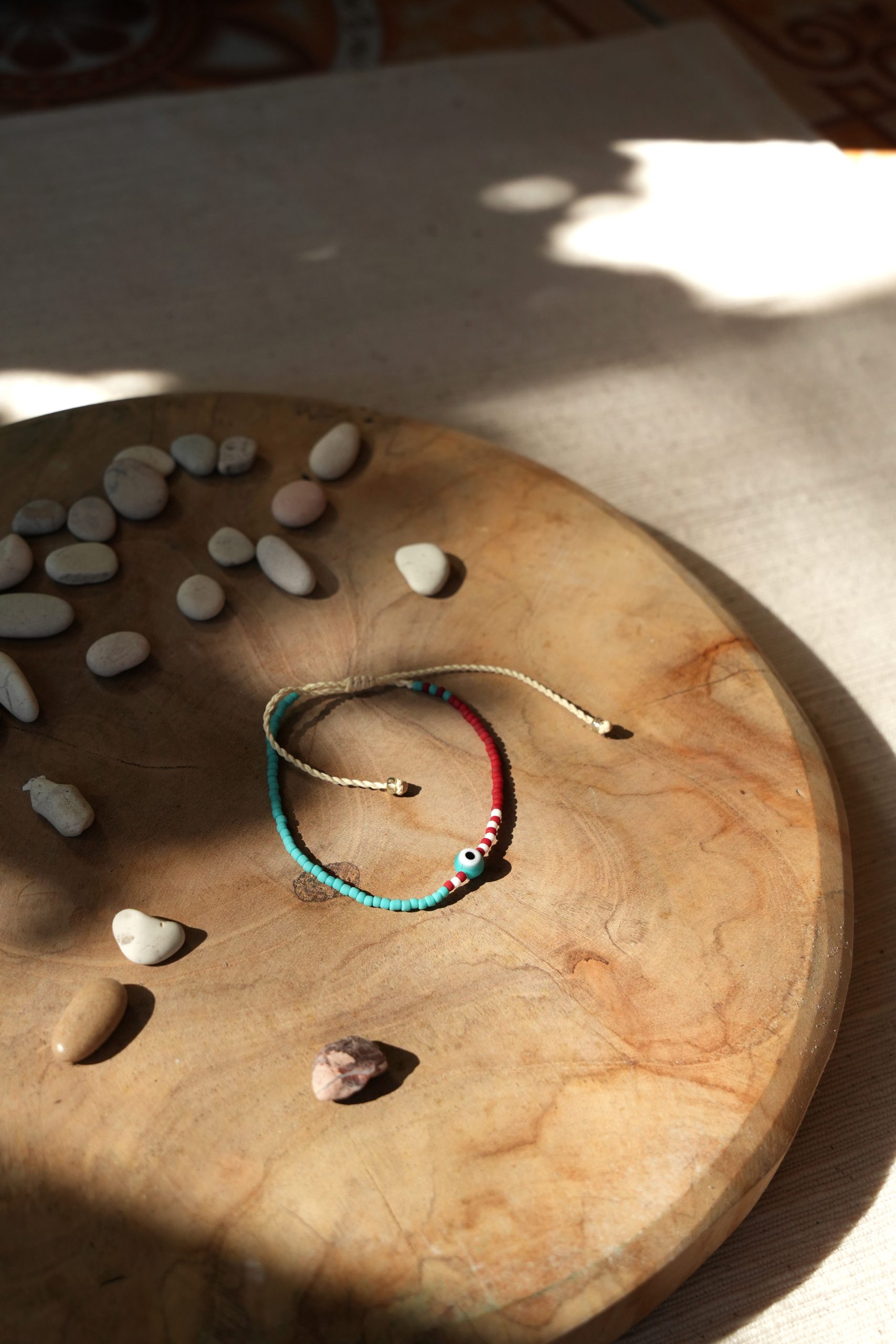 Za Bracelet | Gelang Tali Serut Japanese Beads dengan Evil Eyes
