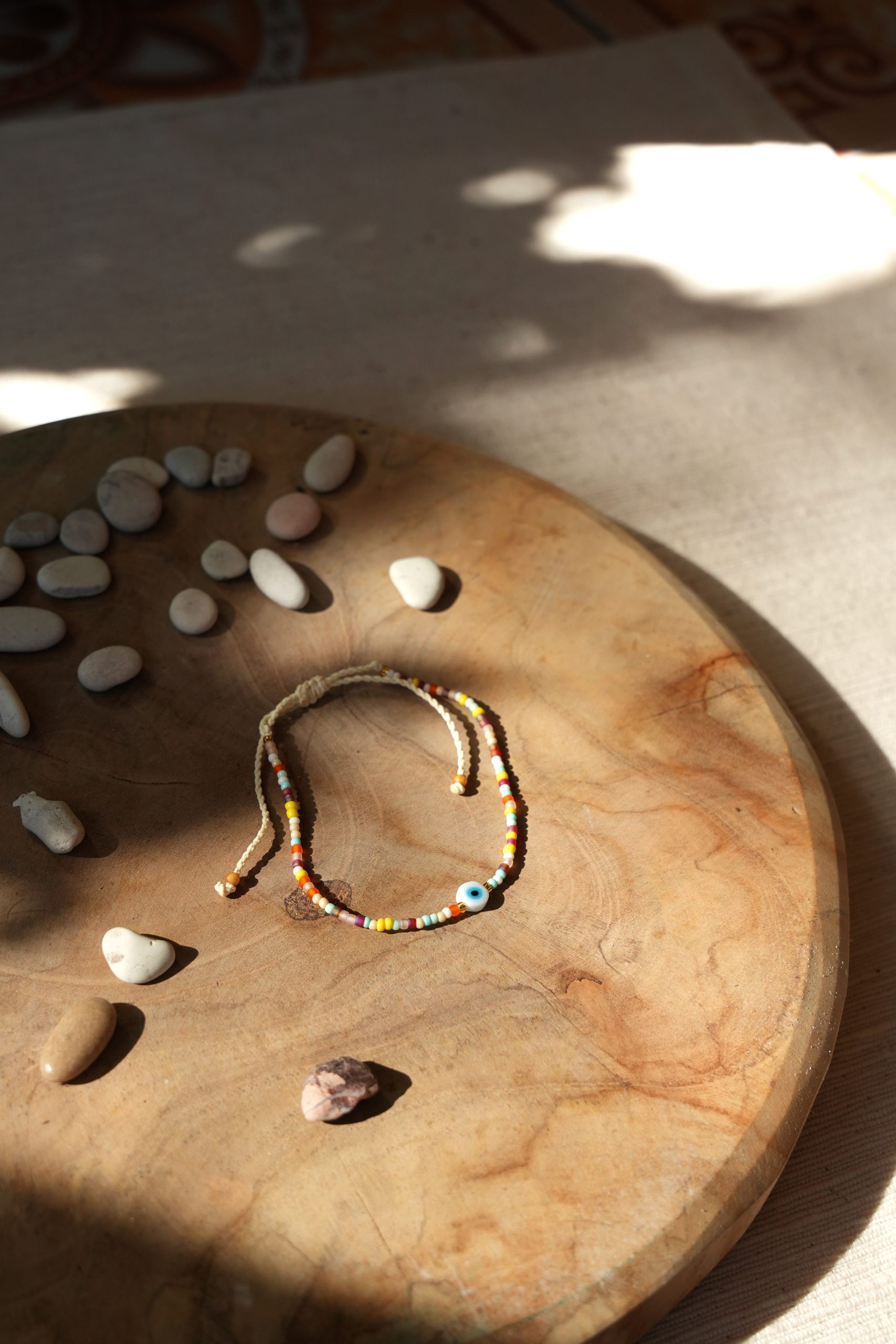 Za Bracelet | Gelang Tali Serut Japanese Beads dengan Evil Eyes
