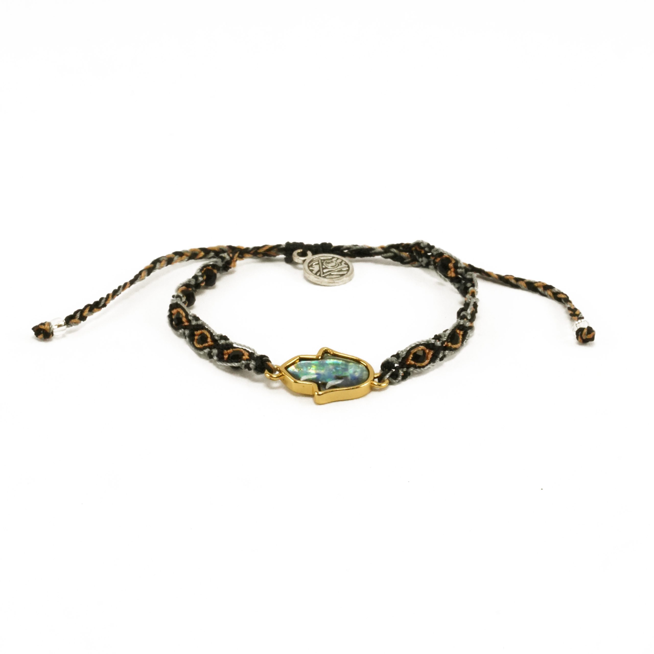 Za Bracelet | Gelang Handmade Makrame with Krytal & Shell Pendant