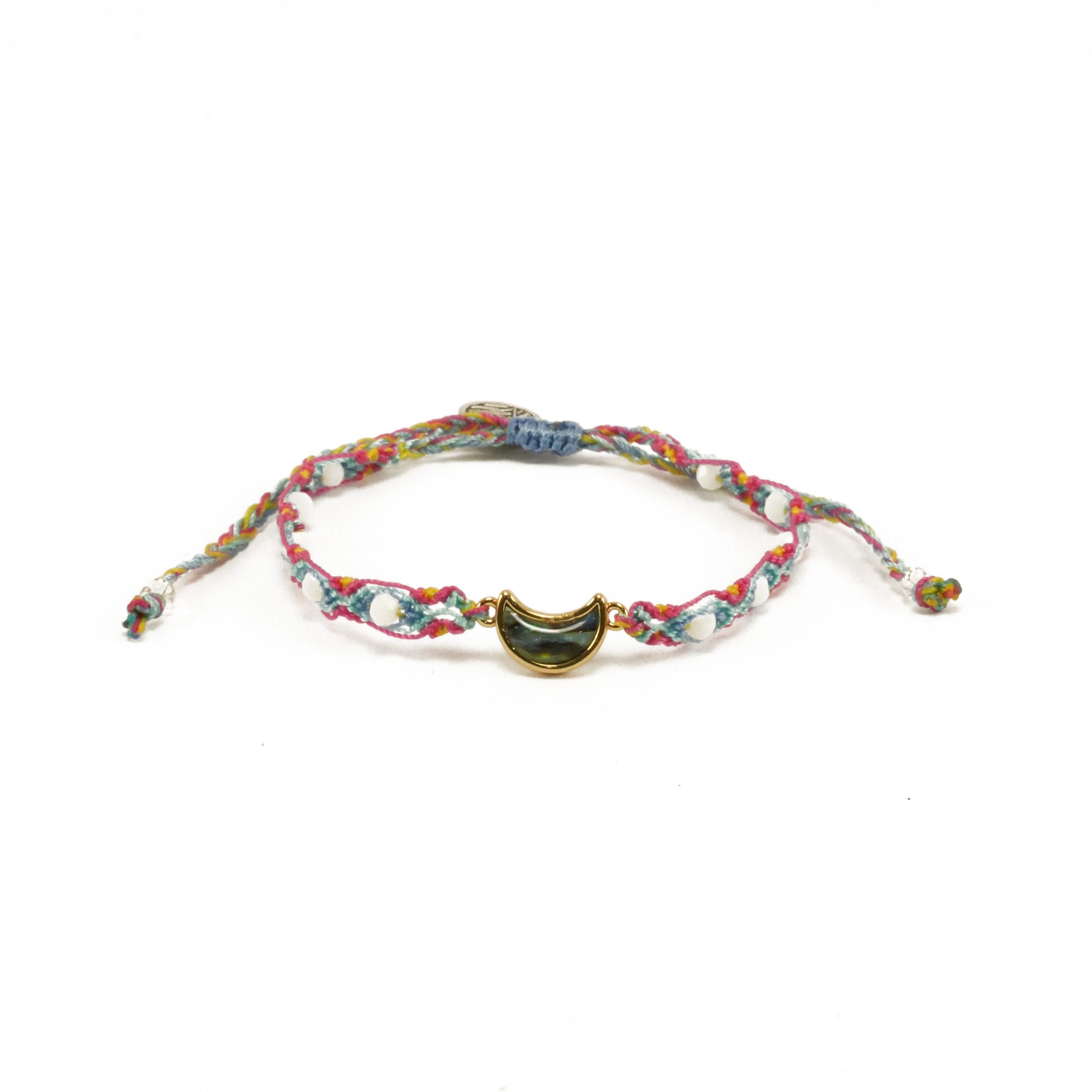 Za Bracelet | Gelang Handmade Makrame with Krytal & Shell Pendant