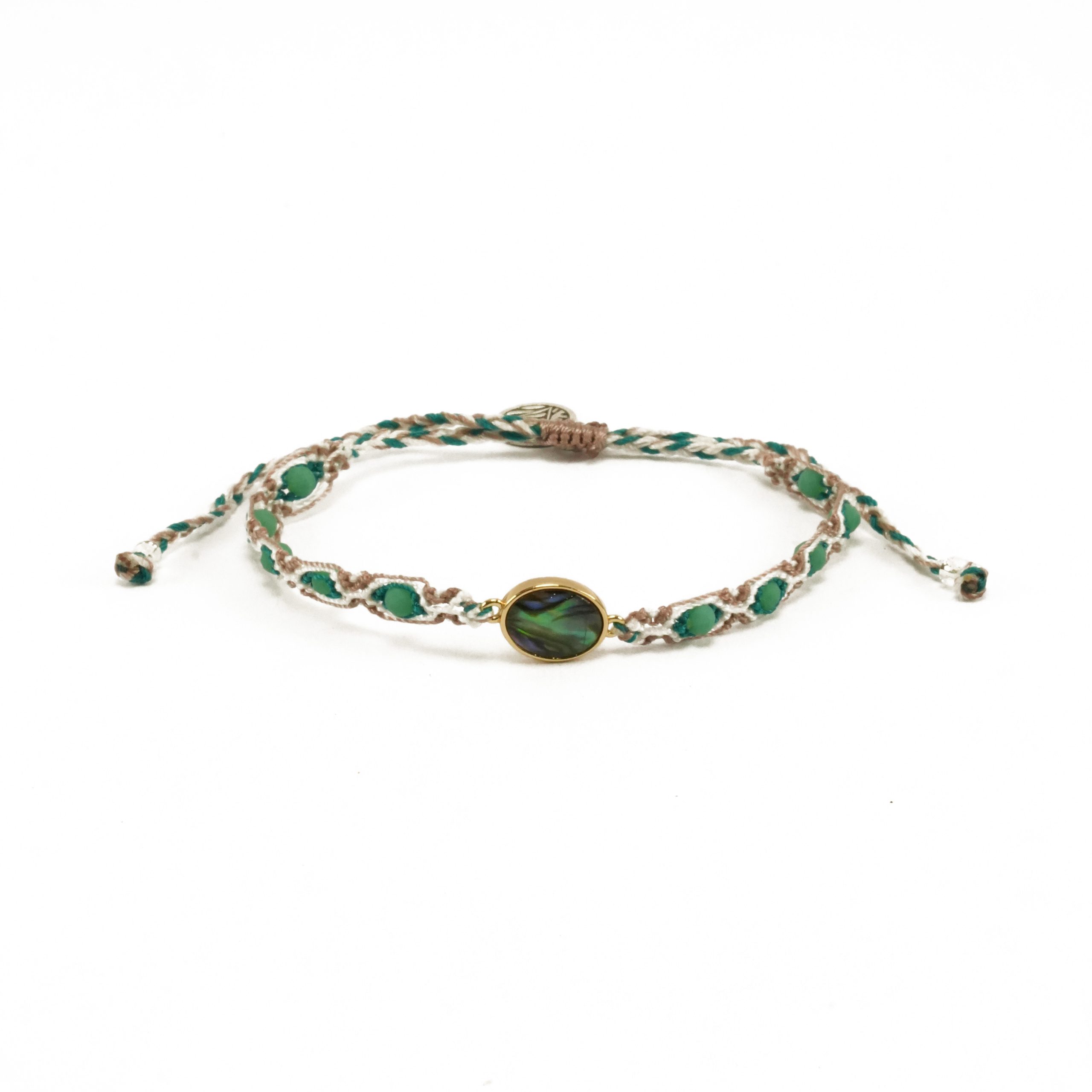 Za Bracelet | Gelang Handmade Makrame with Krytal & Shell Pendant